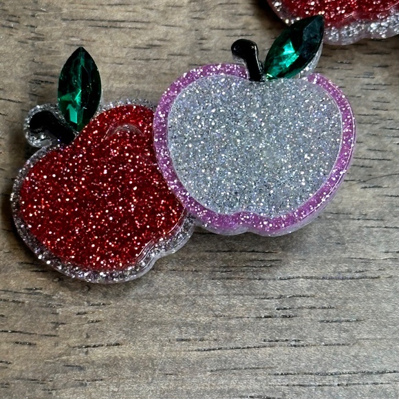 NEW Piper k Set of 2 Red/Silver Sweet Cherry Hair Clips - Picture 2 of 5